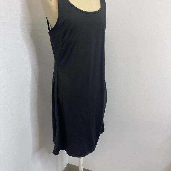 Toad And Co Medium Women’s Black Dress Midi Tank Criss Cross Back Built In Bra - Picture 2 of 5